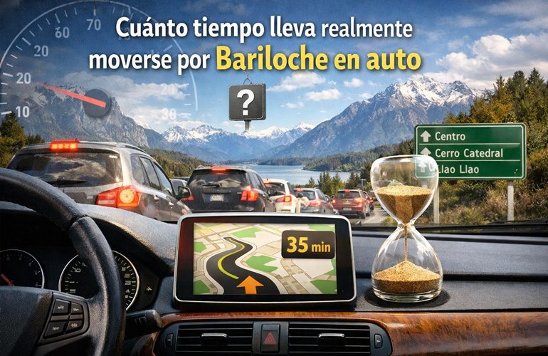 Cuánto tiempo lleva realmente moverse por Bariloche en auto
