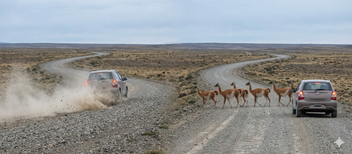 Errores comunes de los turistas al manejar en la Patagonia