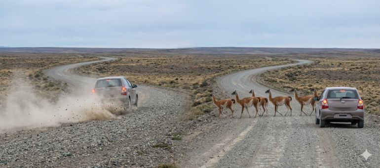 Errores comunes de los turistas al manejar en la Patagonia